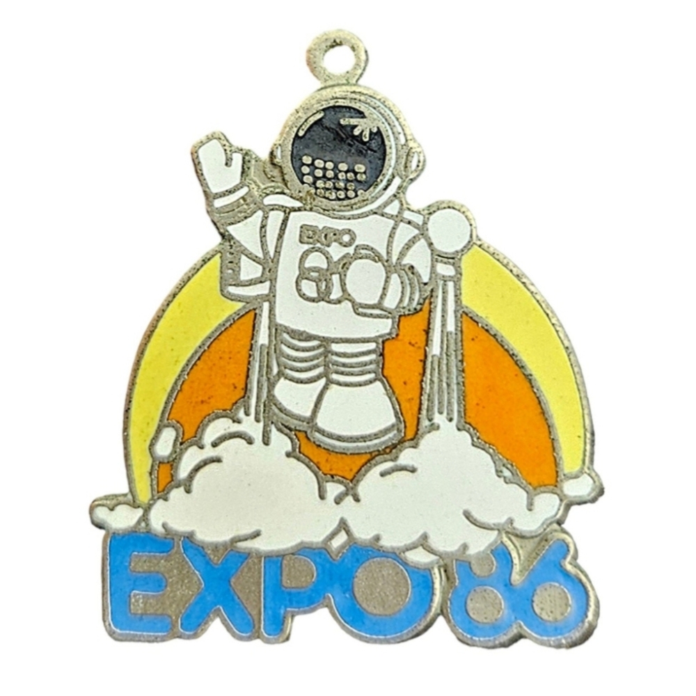 Vintage Expo 1986 Jetpack Ernie Metal Jewelry Charm
